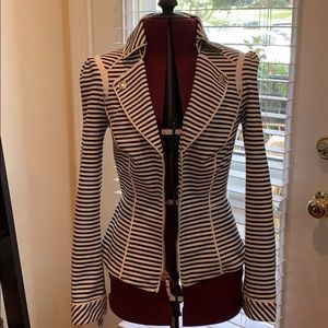 WHBM Knit stripe blazer